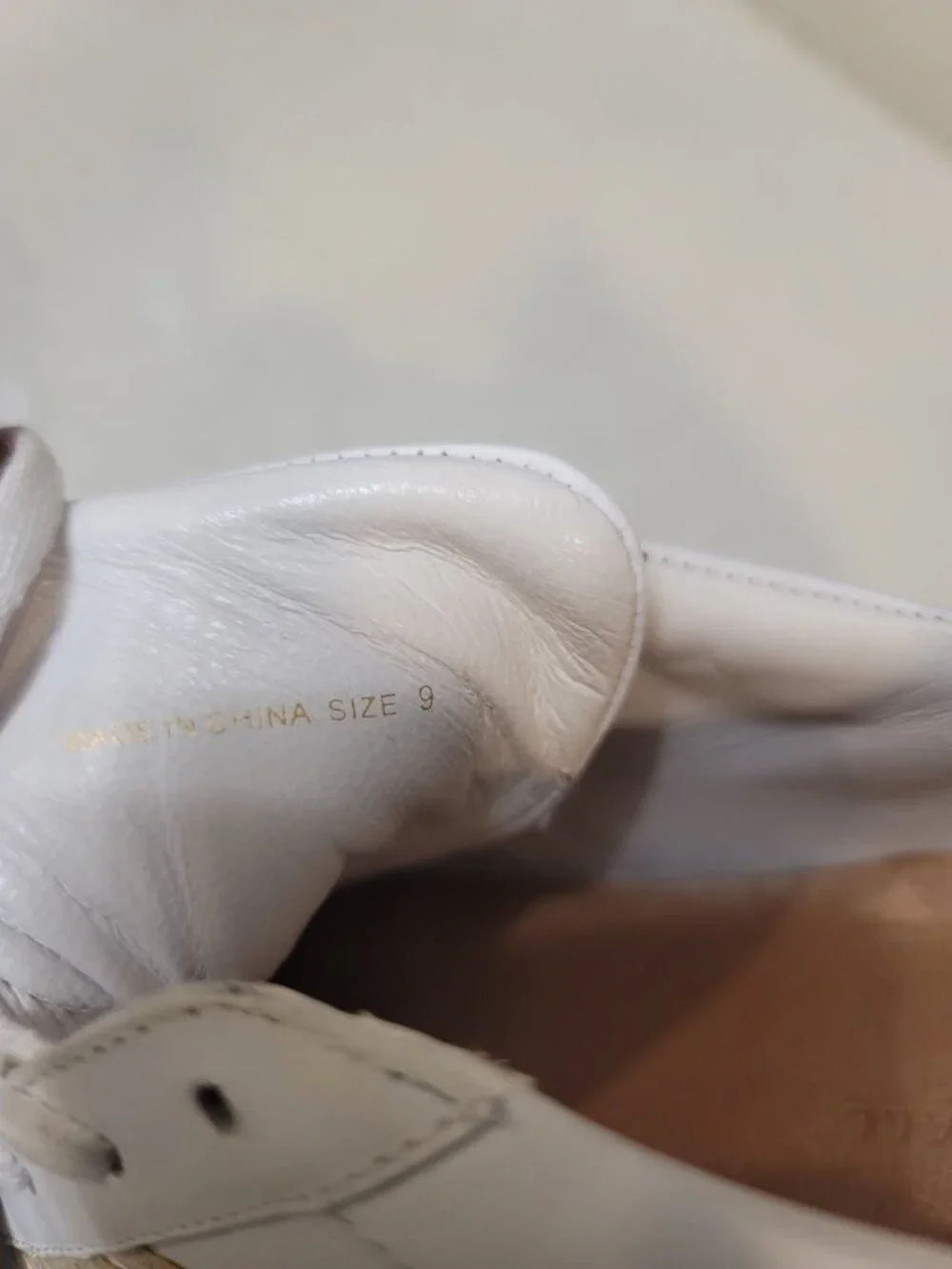 LOEFFLER RANDALL Elliot Sneaker Lace Up Low Top Gold  Ric Rac Women's Sz 9 White